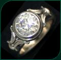 Engagement Ring 14K White Gold with 1.52ct. Diamond