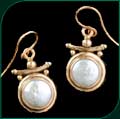 #109 Cast Earrings with Coin Pearl