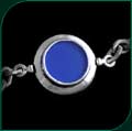#2002 Large Round Bracelet with Dark Blue Rec-Glass