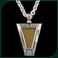 #2019 Small Pendant with Gold Rec-Glass