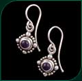 #113 Bead Earrings with Amethyst