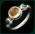 #133 Citrine & Chrome Diopsite Ring