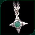#124 Star Pendant with Chrysoprase