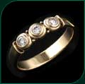 #1500 Three Stone (.30 ct. t.w.) Anniversary Ring