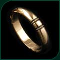 #1209 Ladies' Two Rows of Millgrain in a Three Pattern Wedding Band